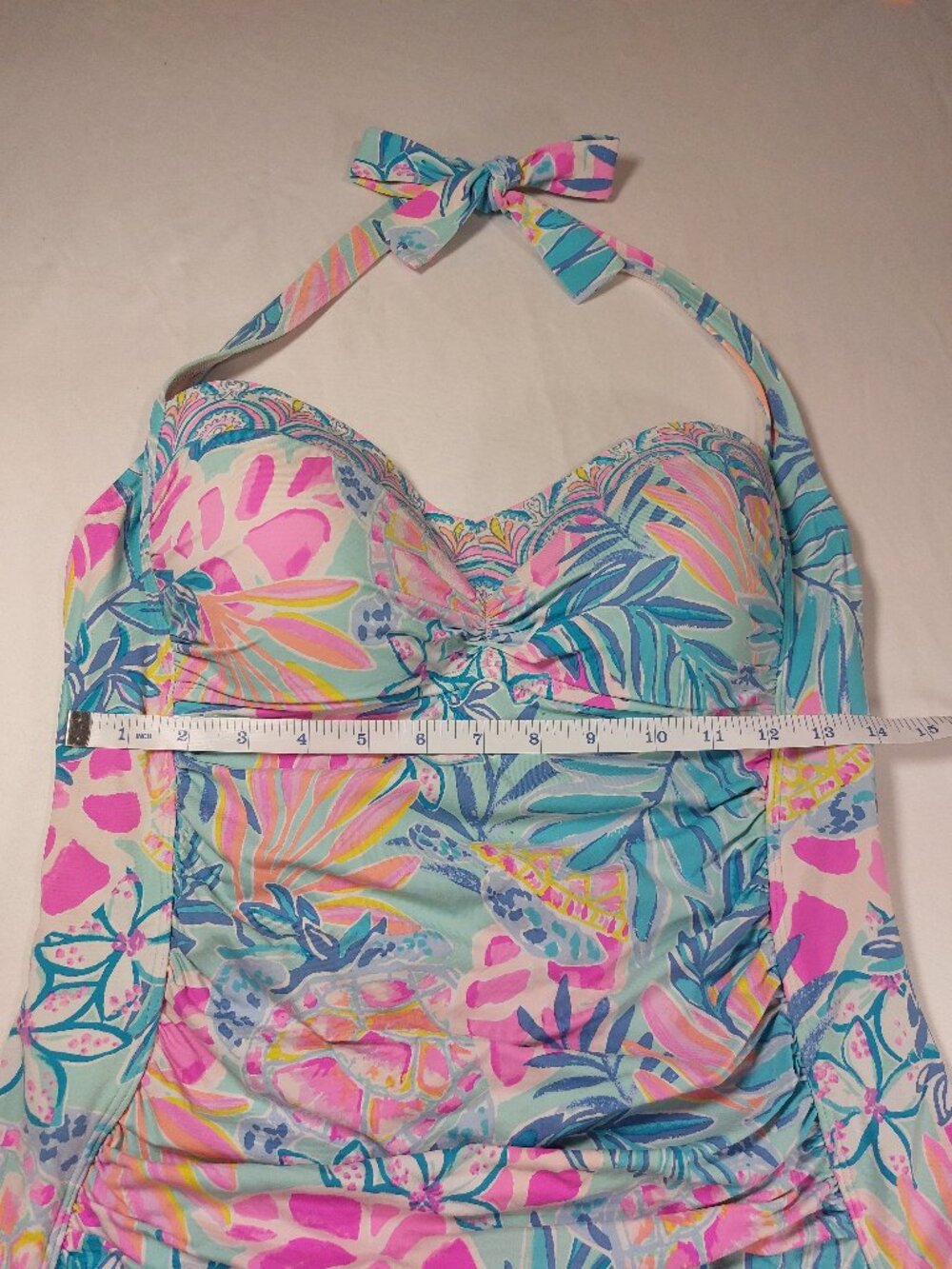 Women's Lilly Pulitzer Kolka Sea Glass Aqua Rainforest One Piece Swimsuit - Picture 6 of 16